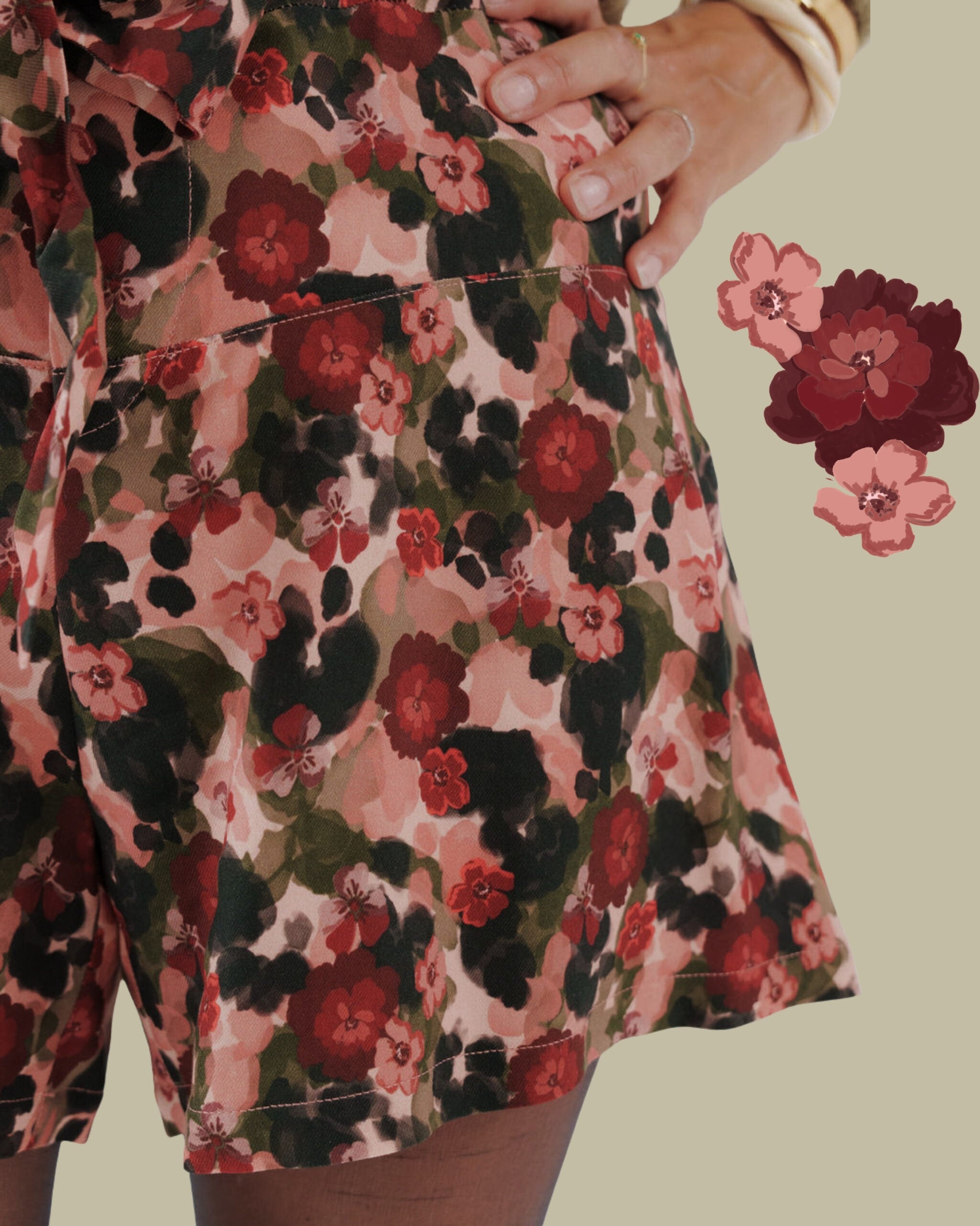 Twill Viscose - Flower Drips