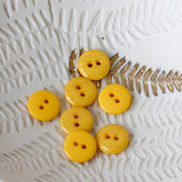 Bouton glitter deux trous - Mimosa
