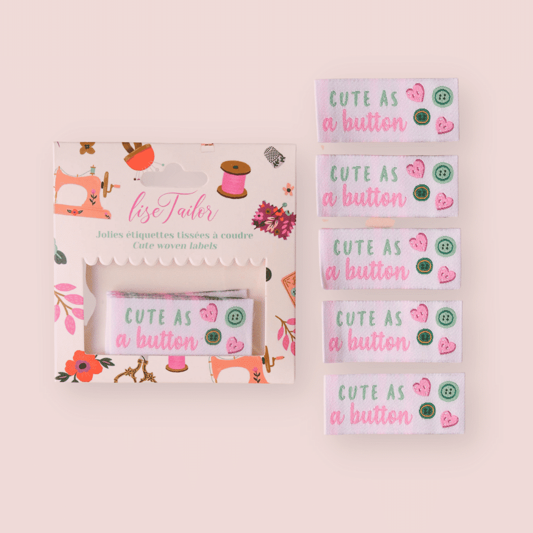 Étiquettes Tissées à Coudre “Cute as a button”