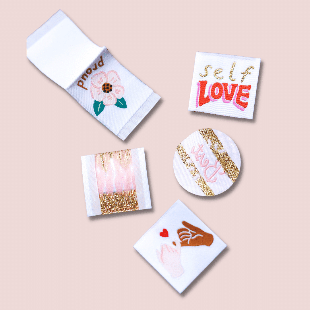 “Self Love” Woven Sew-On Labels (set of 5)