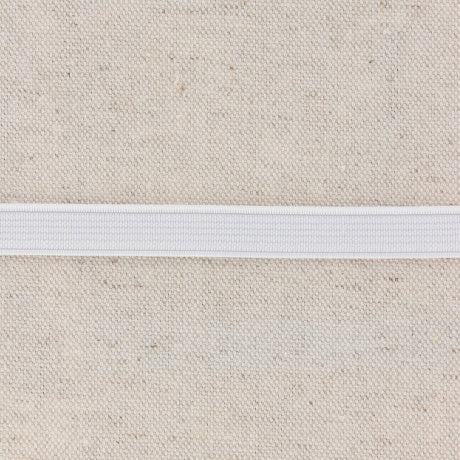 10mm white elasticated belt - sold by the meter