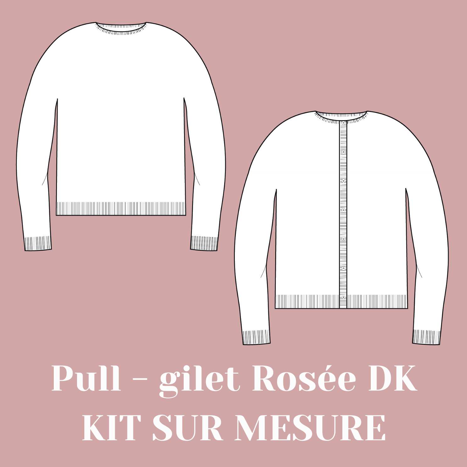 Kit tricot - Pull-Gilet Rosée DK