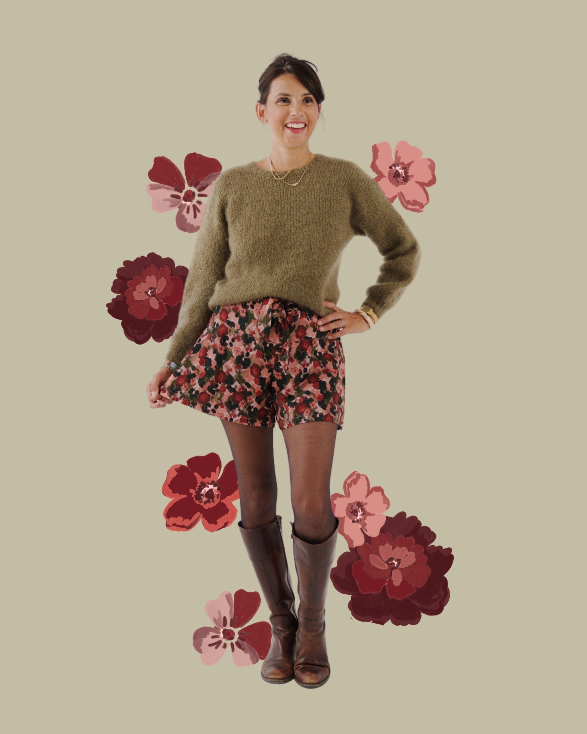 Twill Viscose - Flower Drips