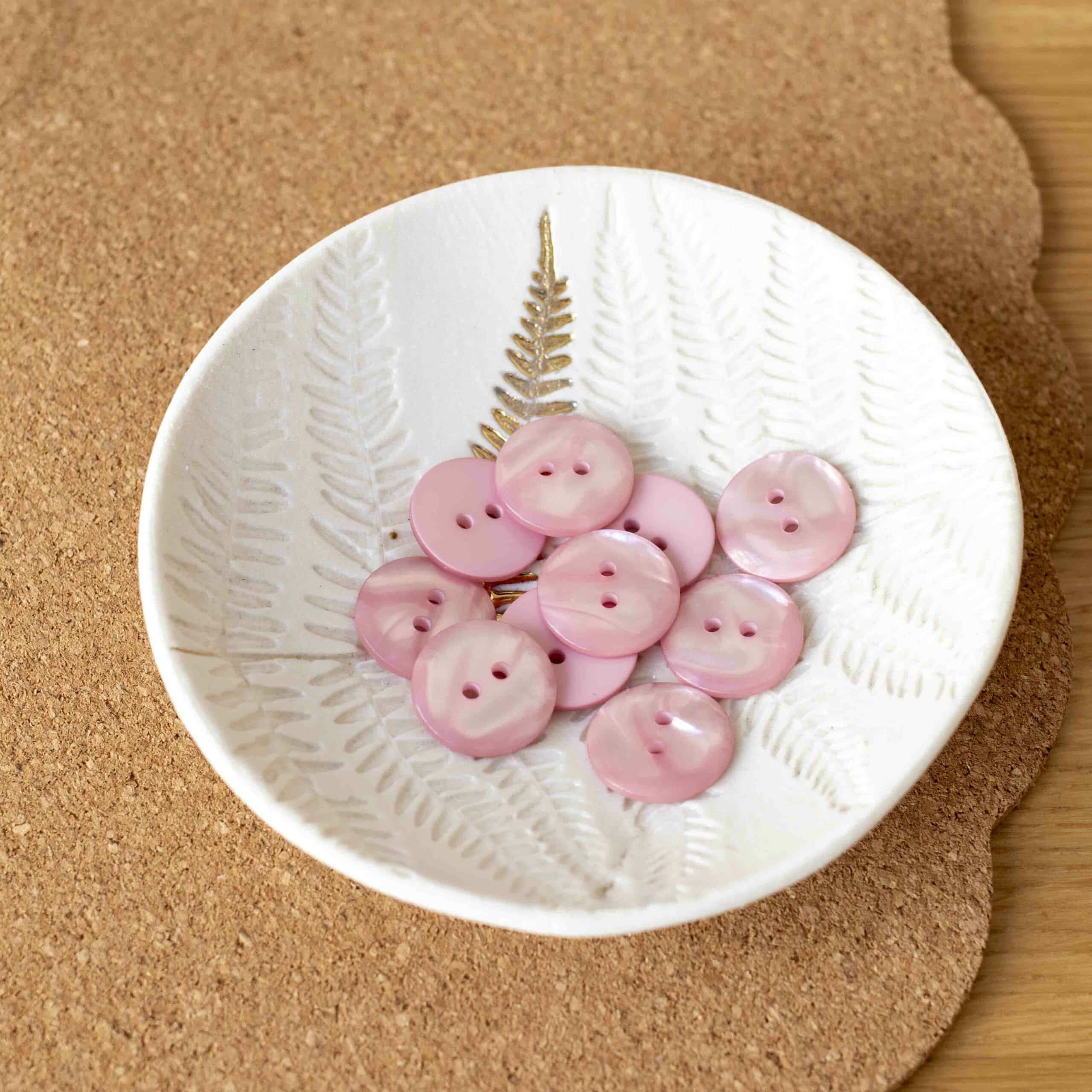 Sparkle Button - Pale Pink