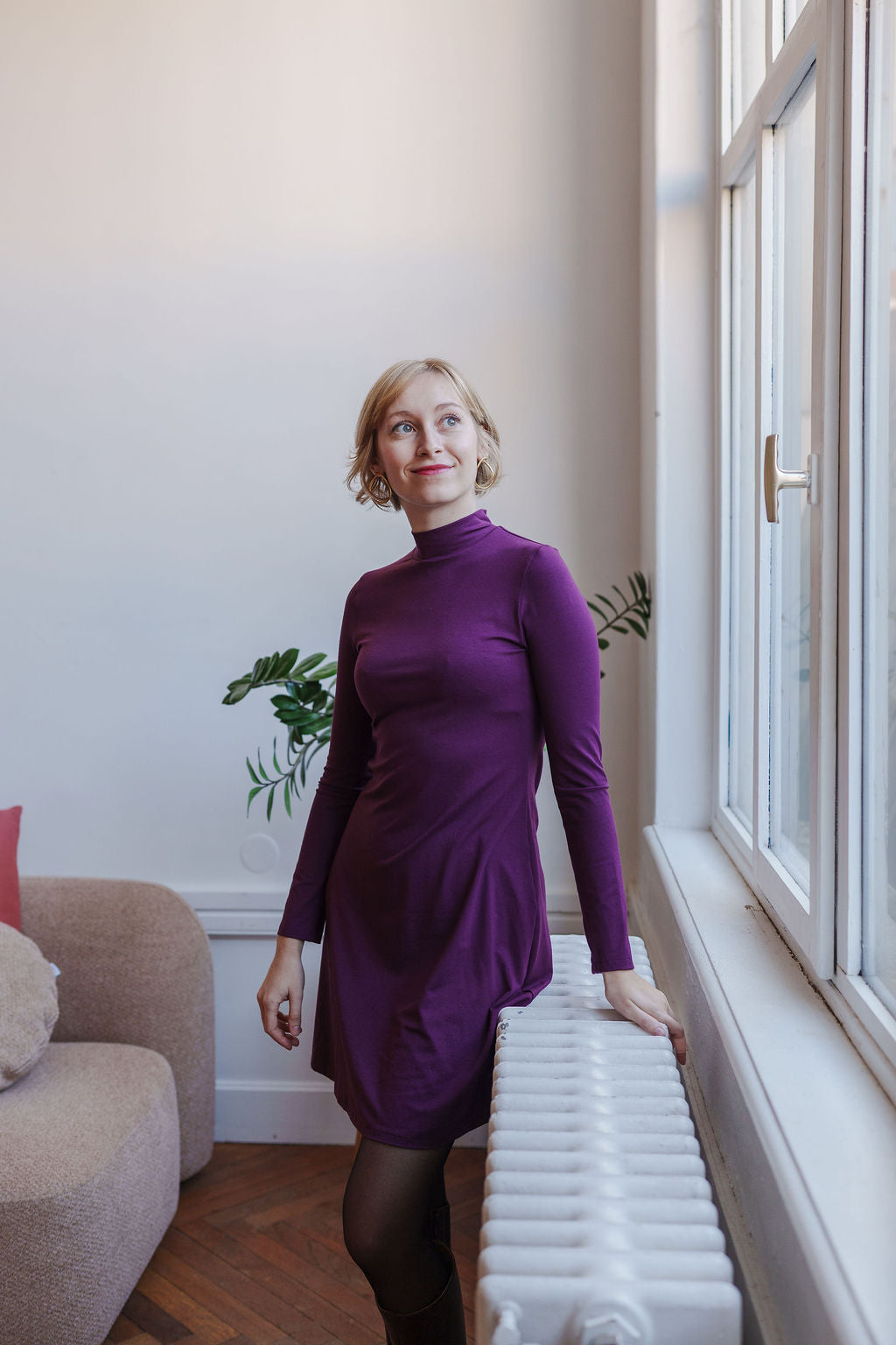 Viscose jersey - Aubergine