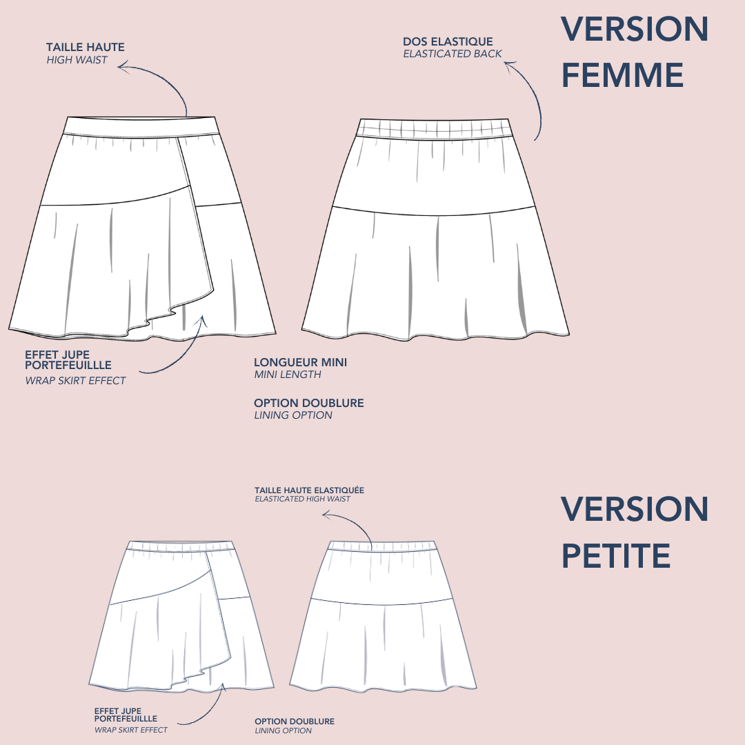 Duo "Mère - Fille " - Jupe Bliss - Pochette