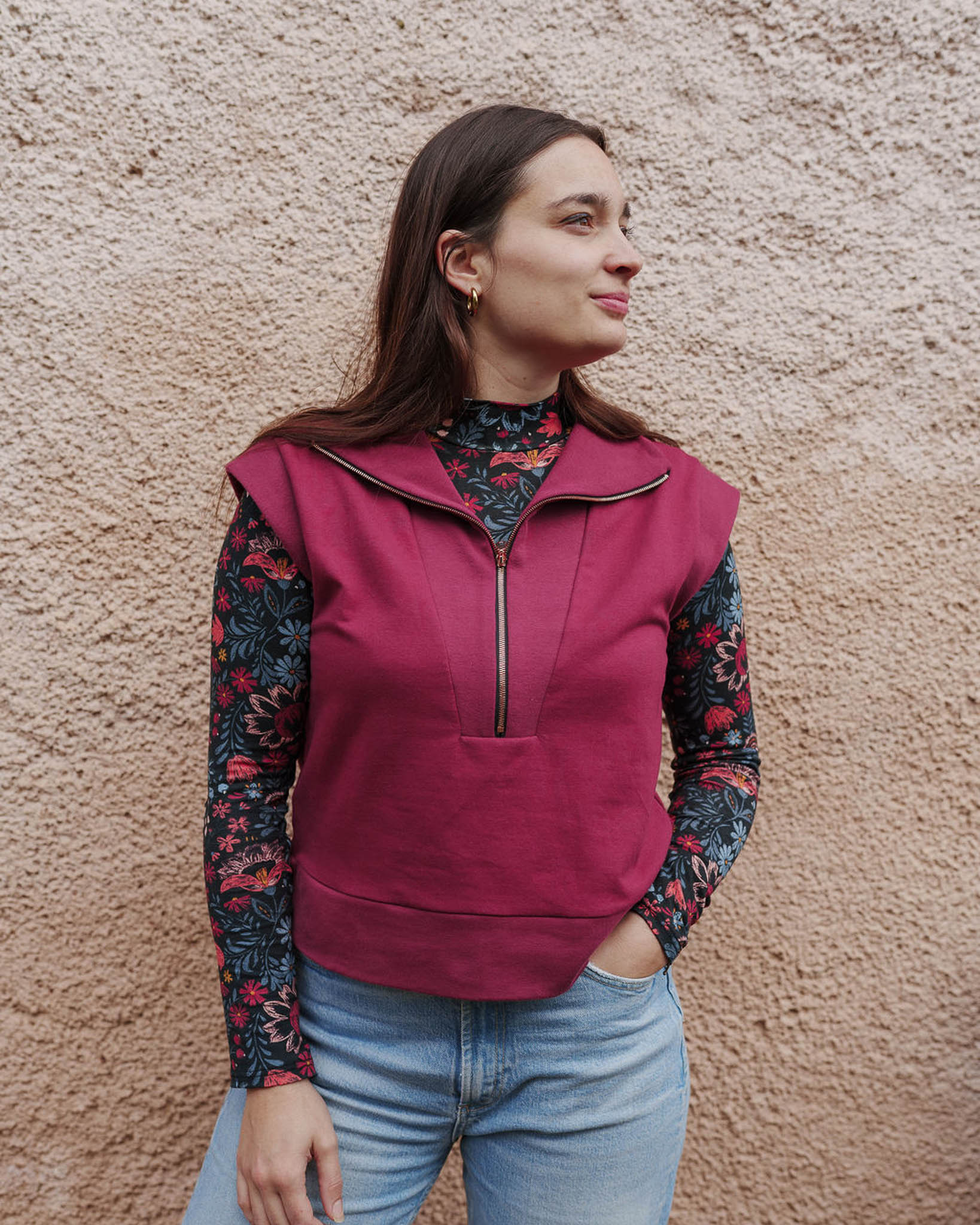 Sewing Kit - Fika Sweatshirt - Burgundy