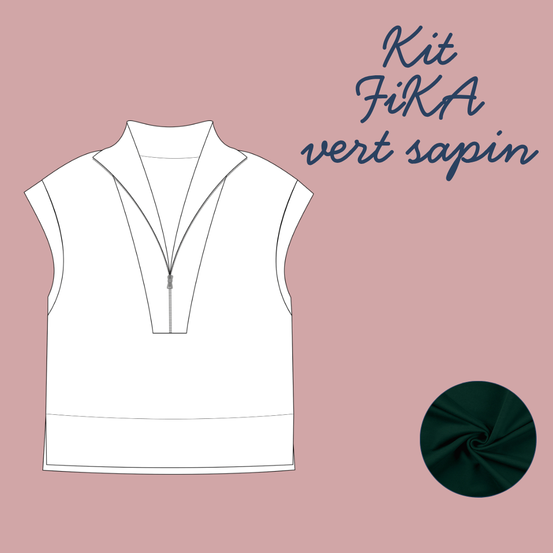 Coffret Couture - Sweat Fika - Vert Sapin