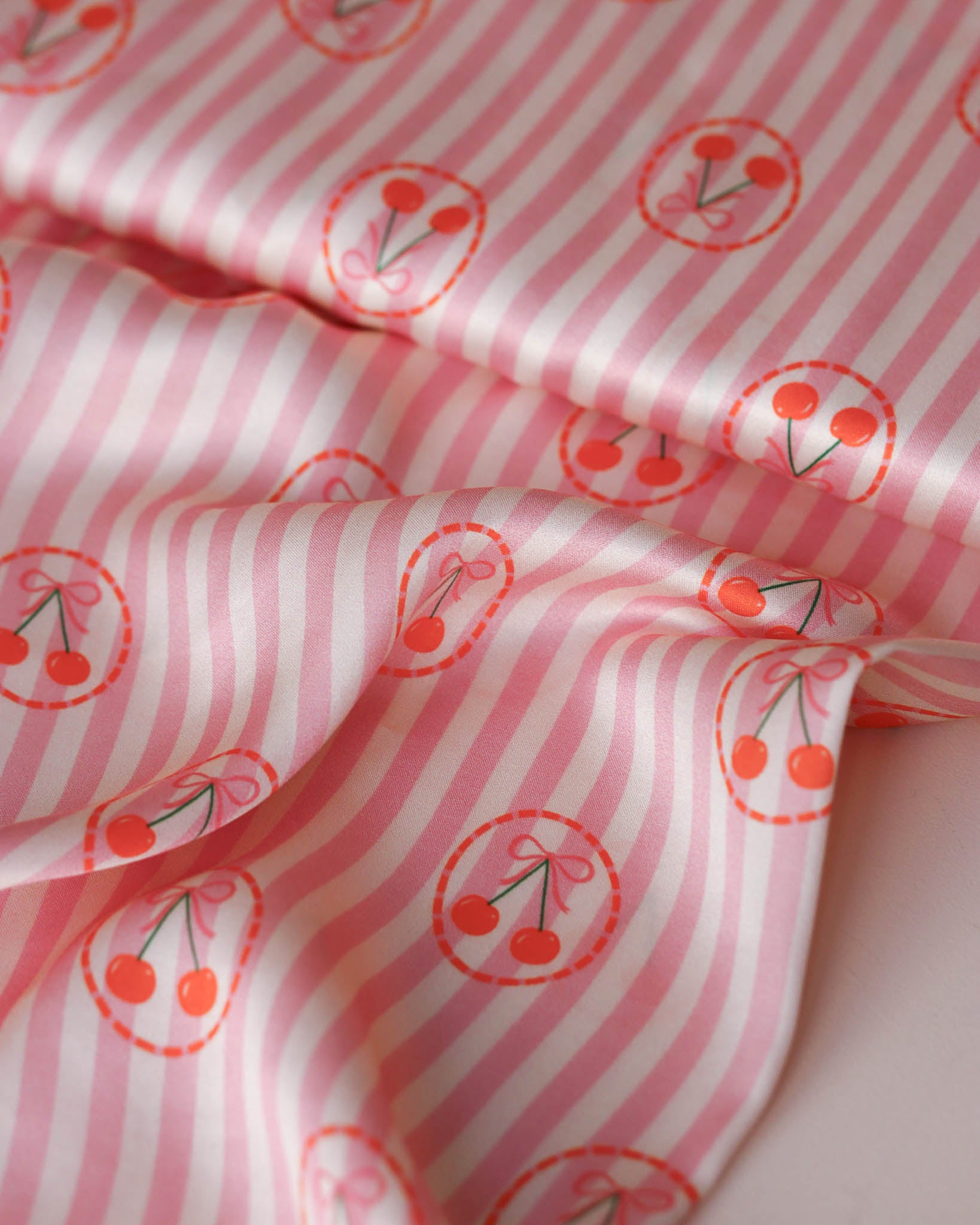 Viscose Satin - Candy Cherry