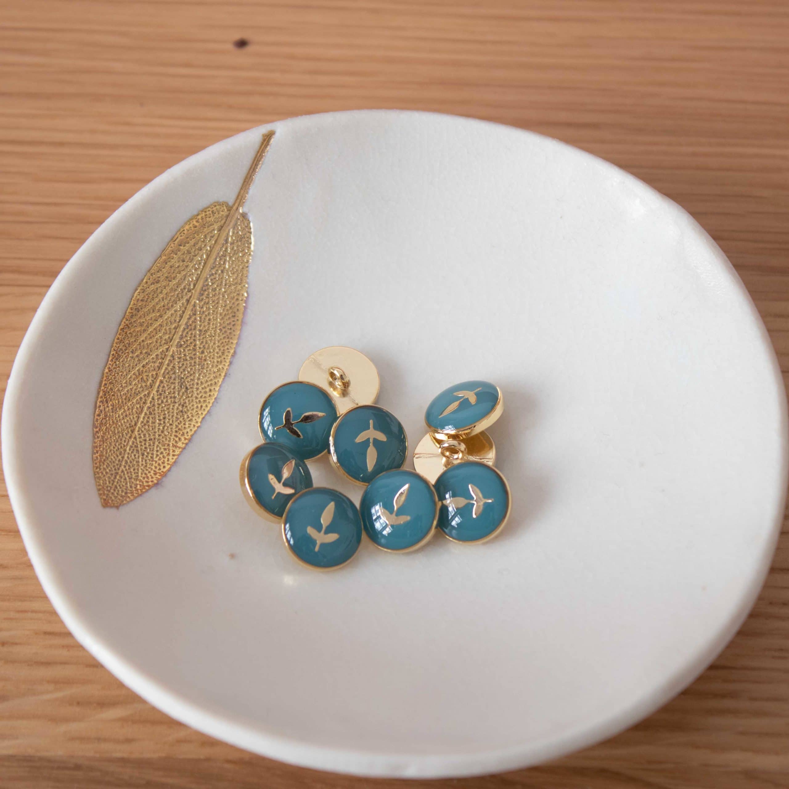 Bouton de bottine Feuillette - Orage