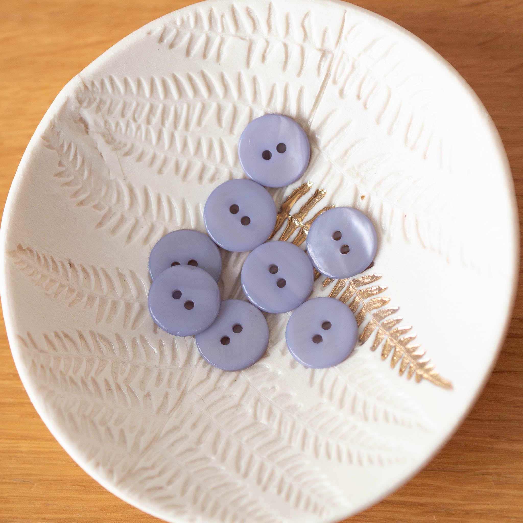 Bouton en nacre plat - Nuage