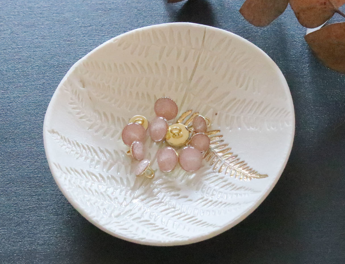 Bouton de bottine pailletté or - Rose Pâle