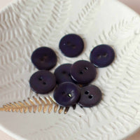 Bouton en nacre plat - Encre