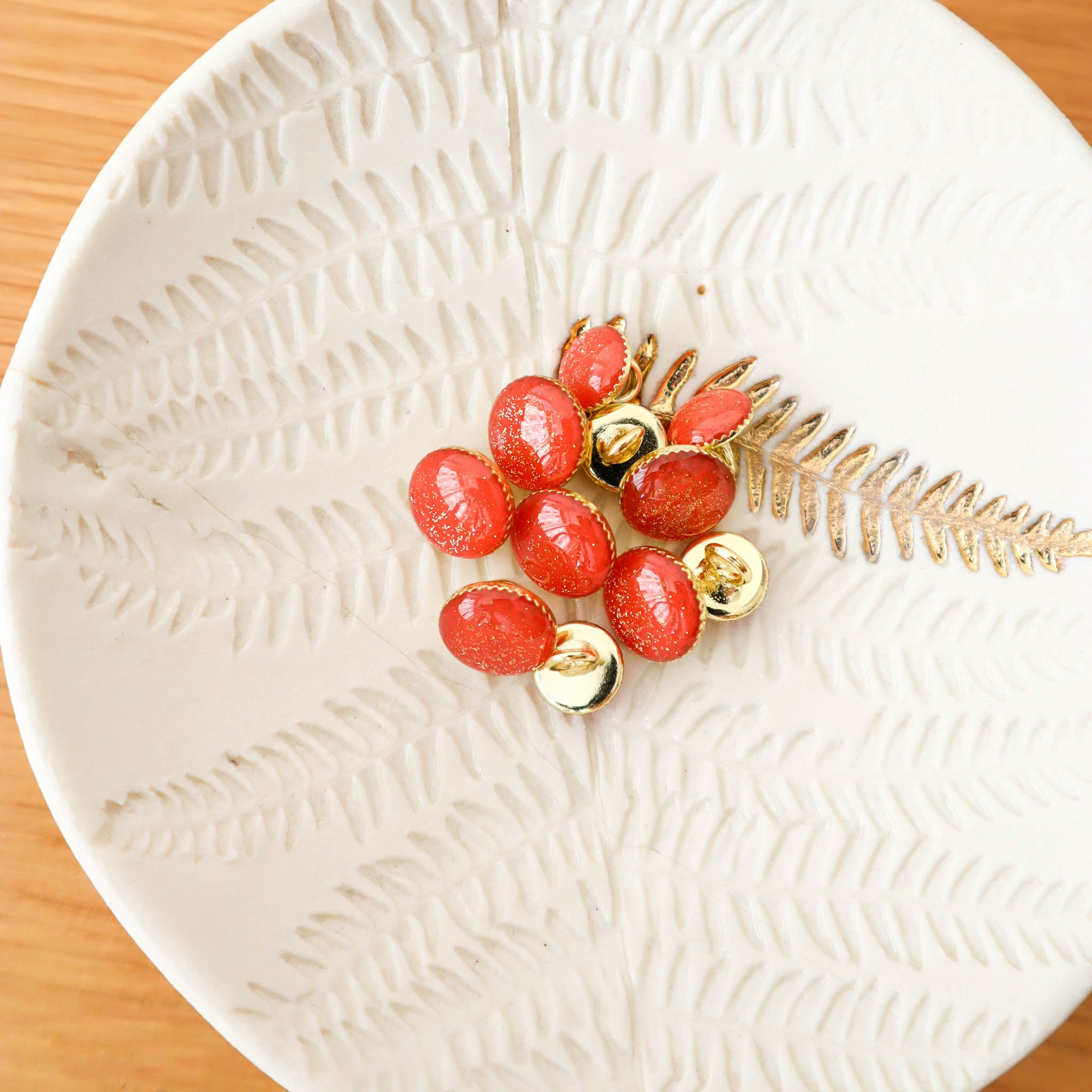 Bouton de bottine pailletté or - Sunset