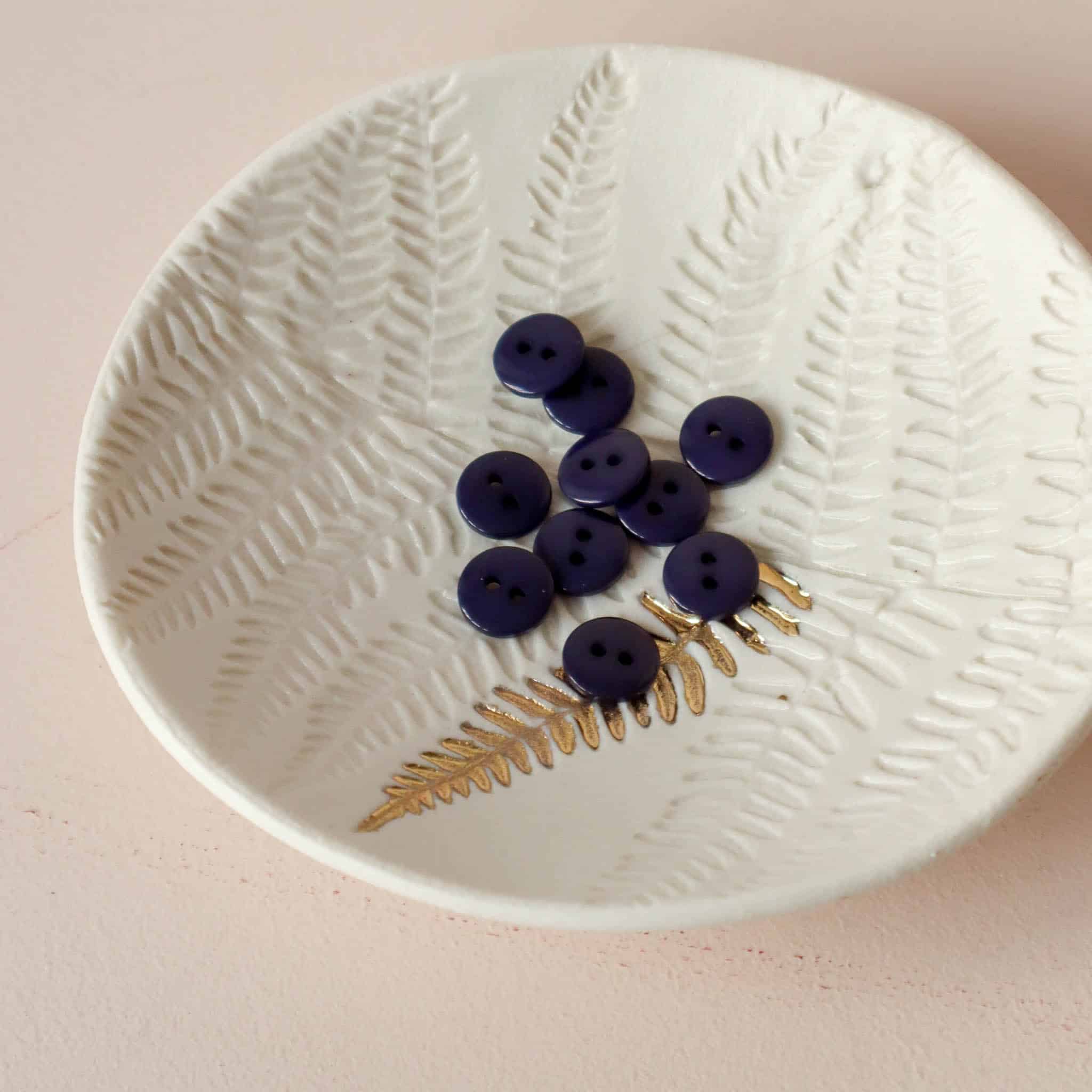 Bouton plat brillant - Encre