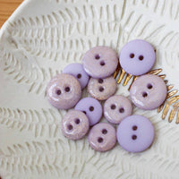 Bouton glitter deux trous - Lilas