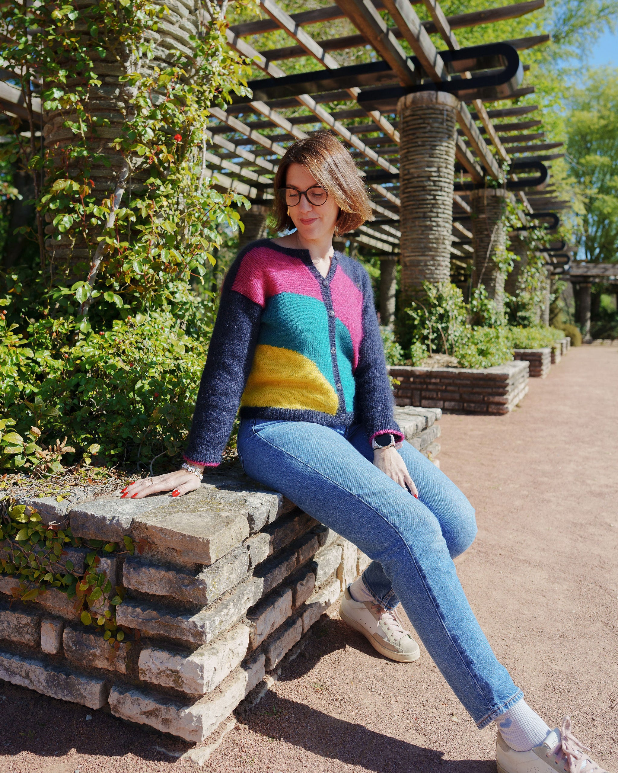 Kit tricot - Gilet Arc-en-ciel