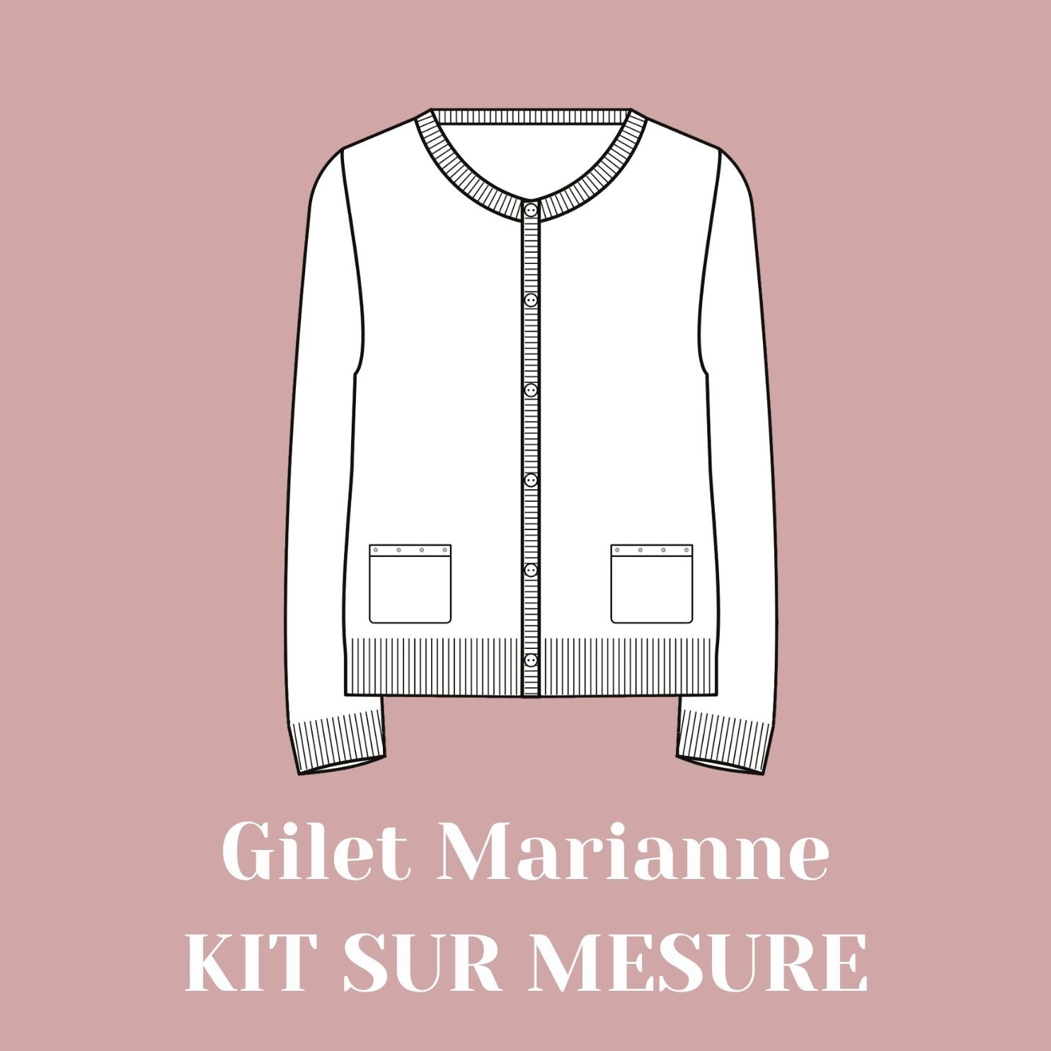 Kit tricot - Gilet Marianne
