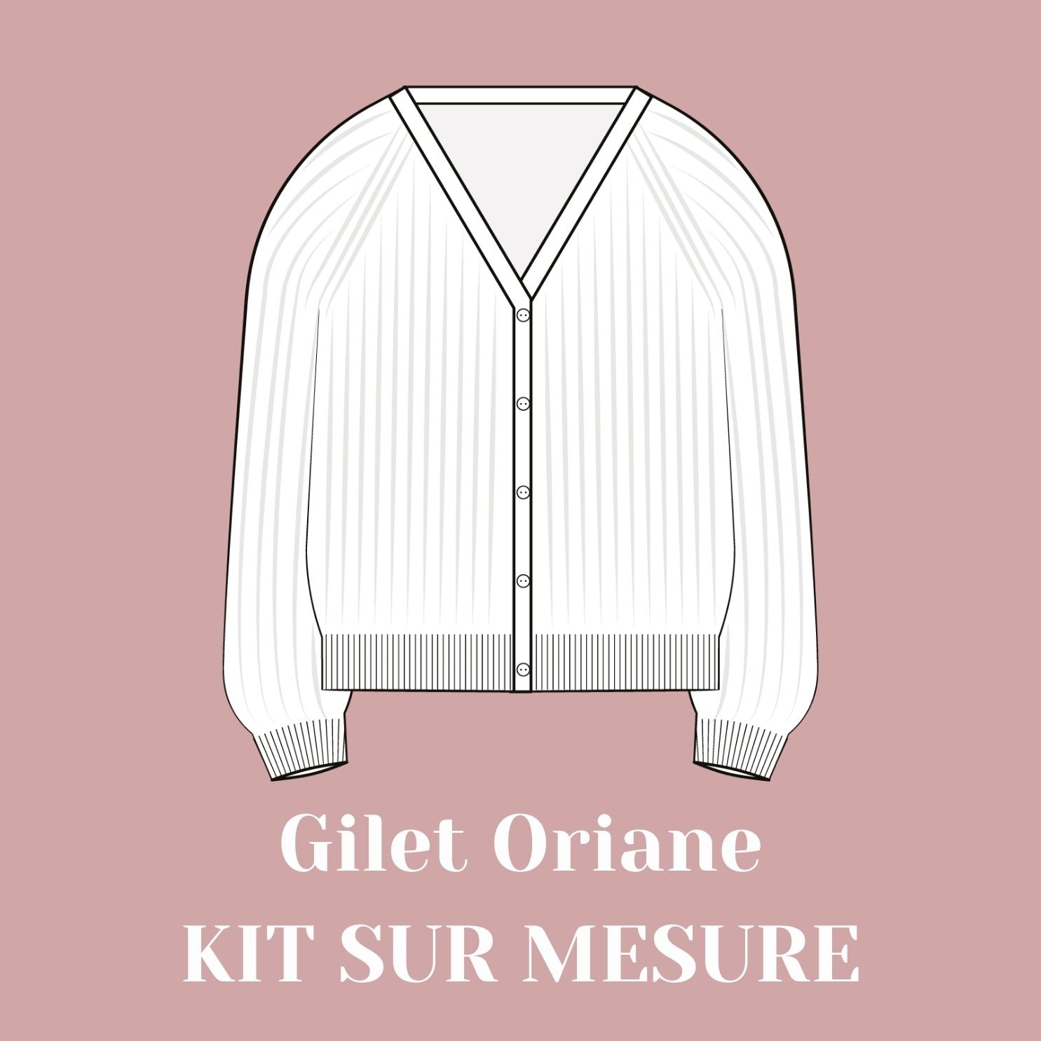 Knitting kit - Oriane cardigan