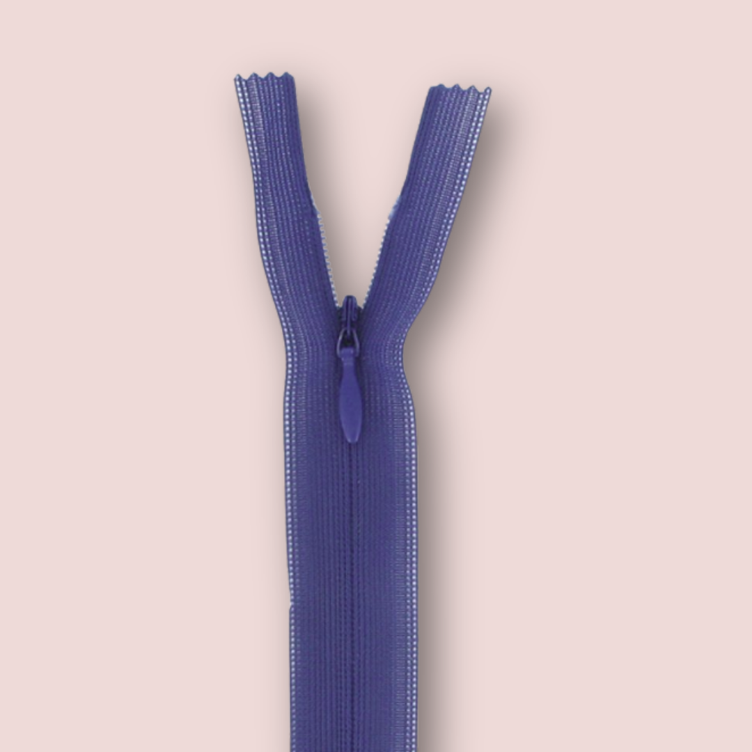 Invisible zipper - 22 cm - Blue
