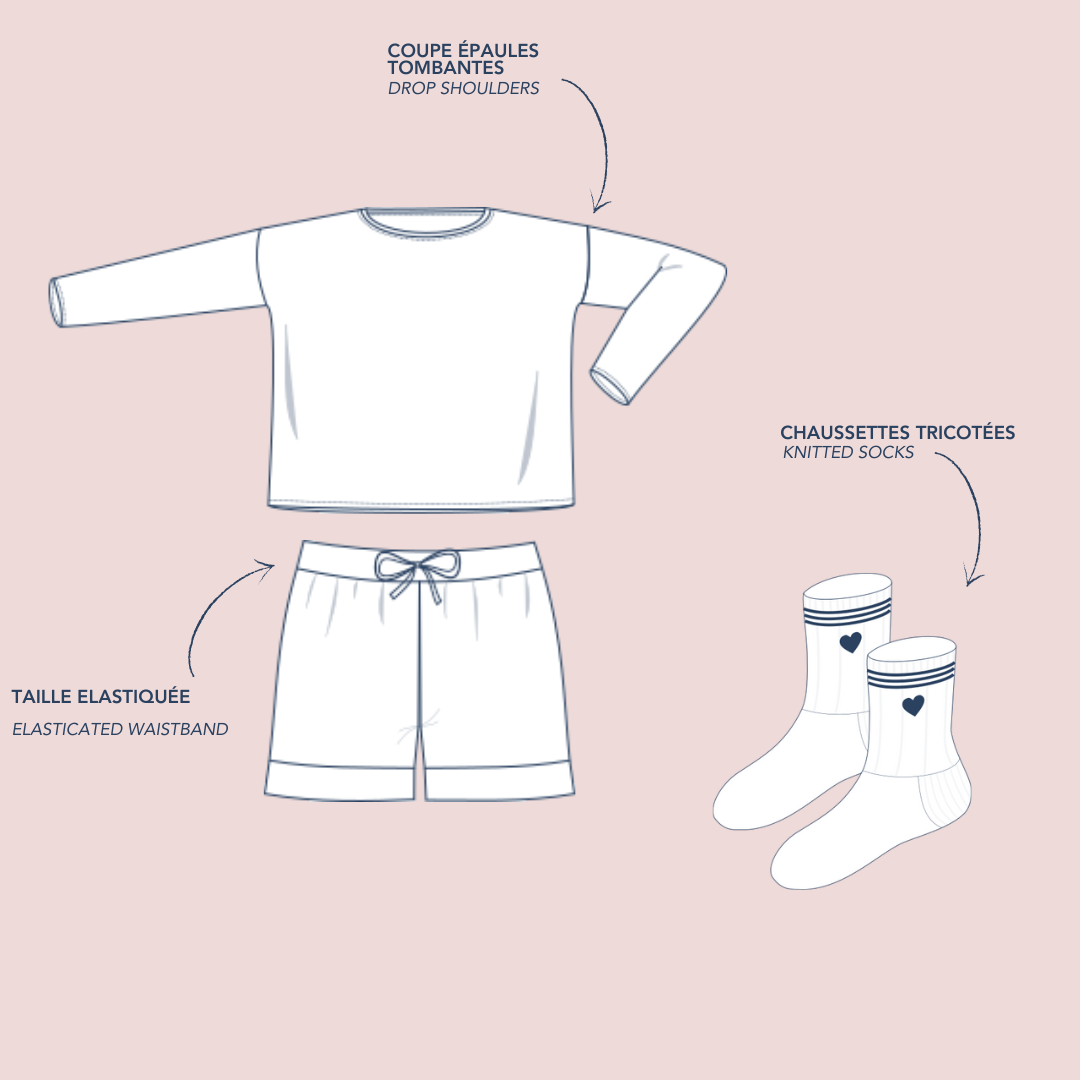 Cozy at home - Lazy days (boxy T-shirt and flowing pants) - PDF