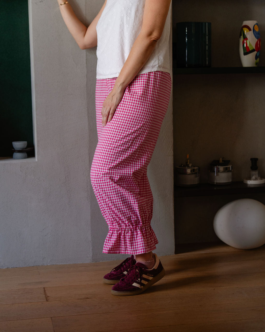 Cotton Poplin - Gingham 5mm - Fuchsia