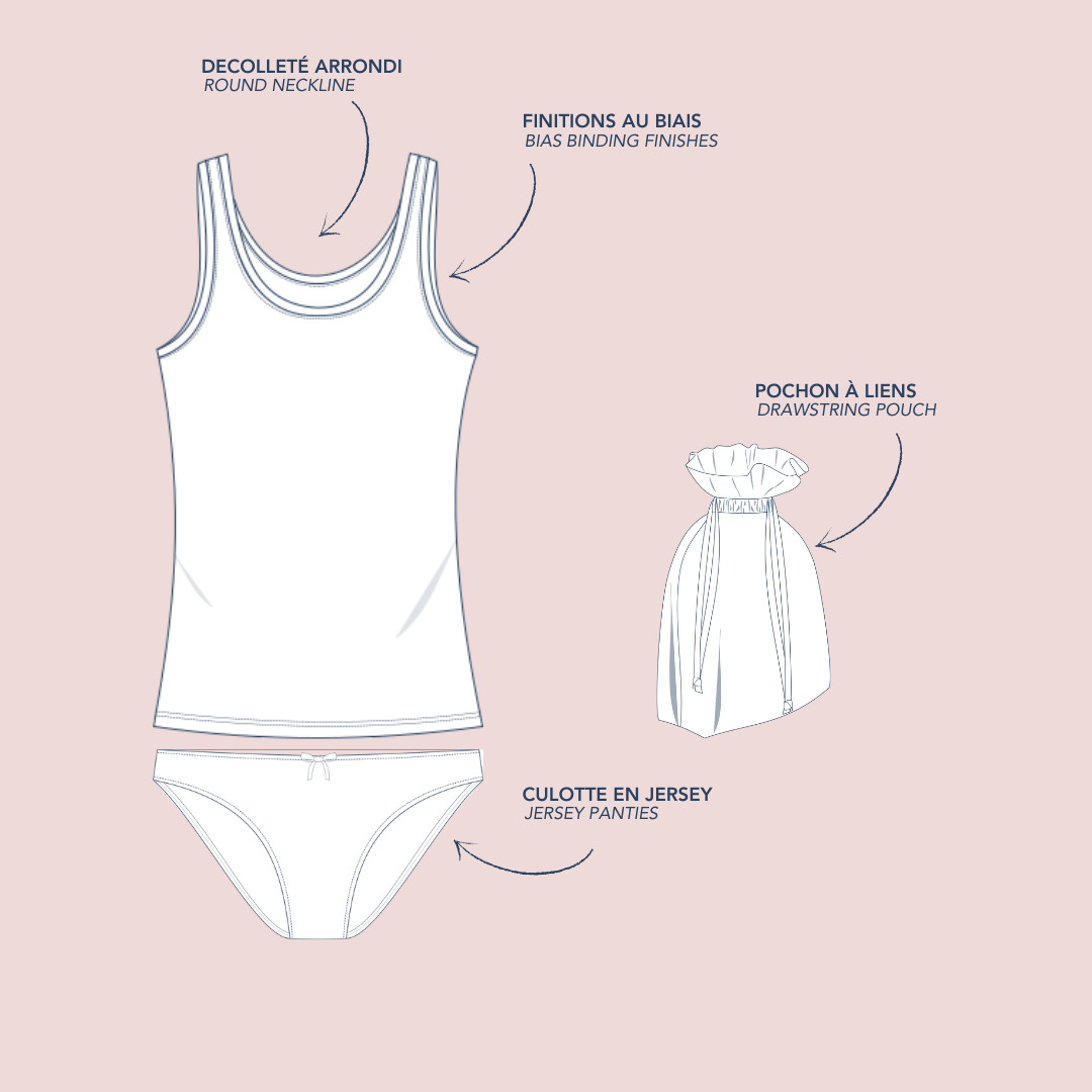 Cozy at home - Tea time (débardeur et culotte) - PDF