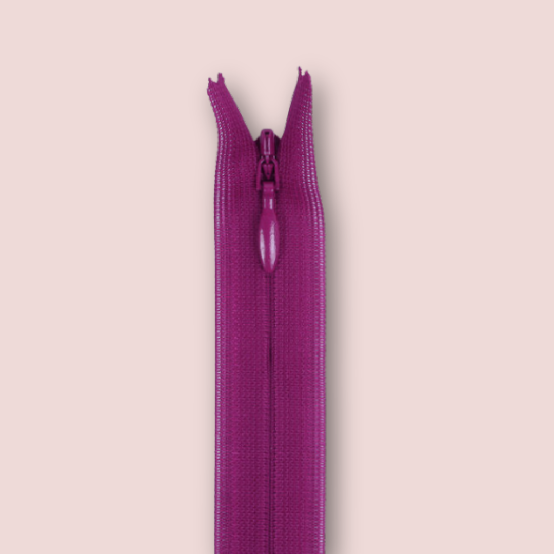 Invisible zipper - 40 cm - Purple