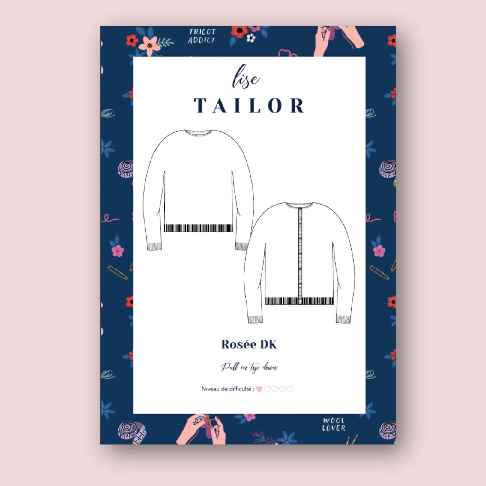 Pull - Gilet Rosée DK (Débutante) - PDF