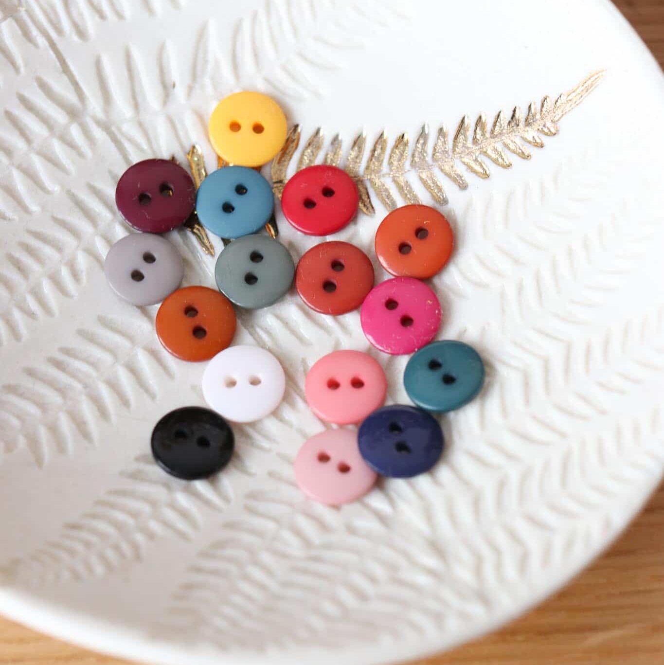 Boutons plat brillant