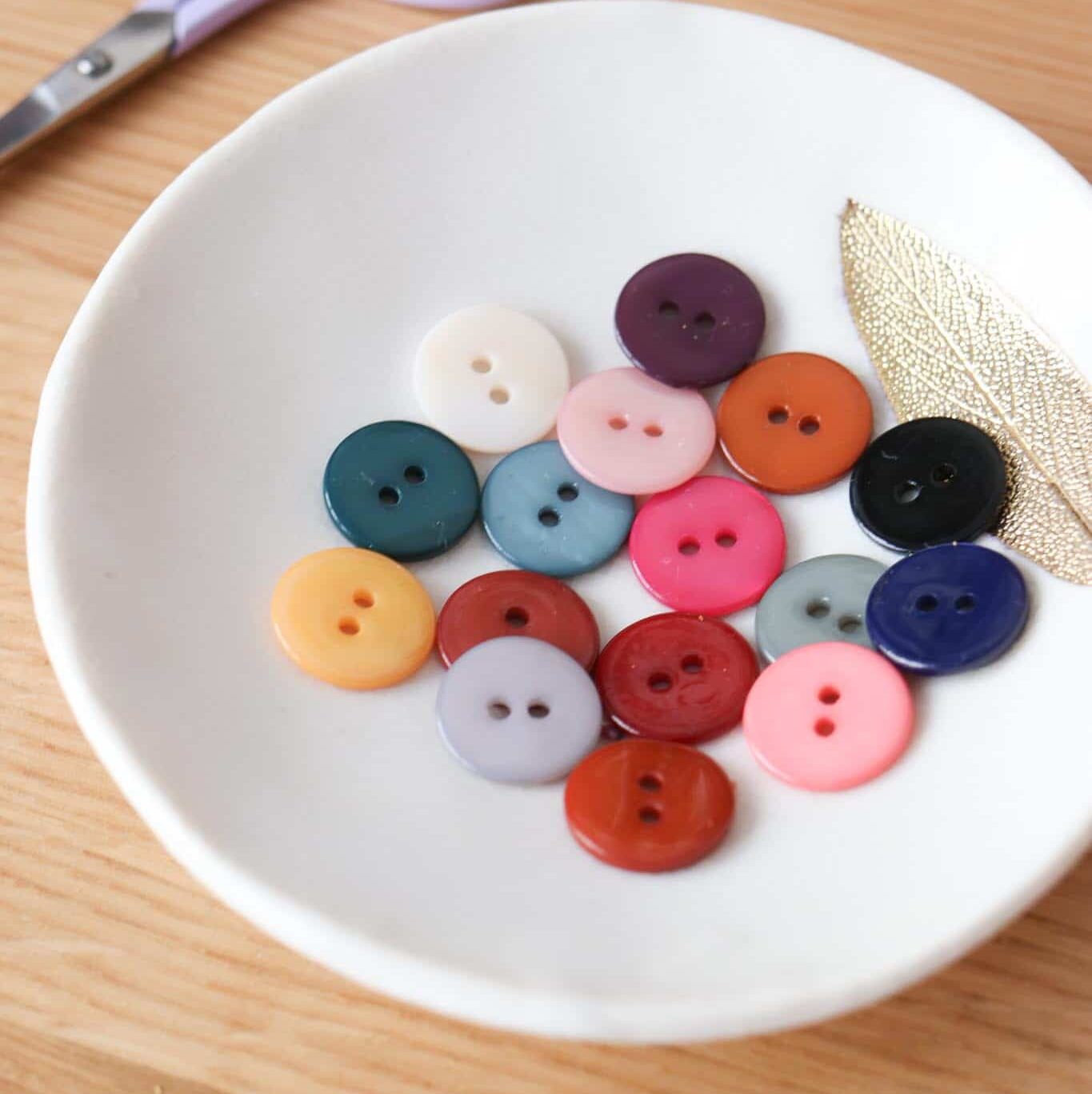 Boutons en nacre plat