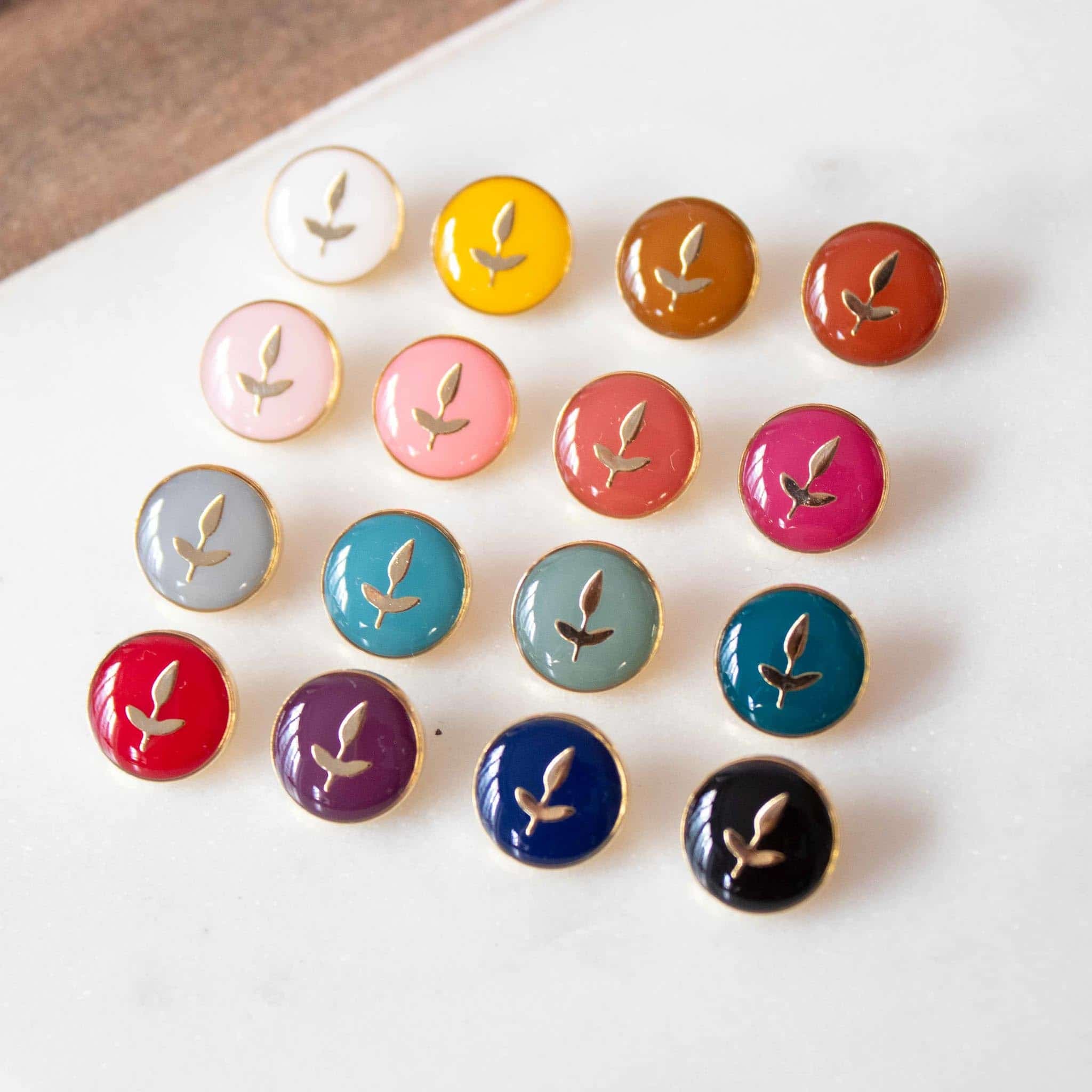 Boutons de bottine Feuillette