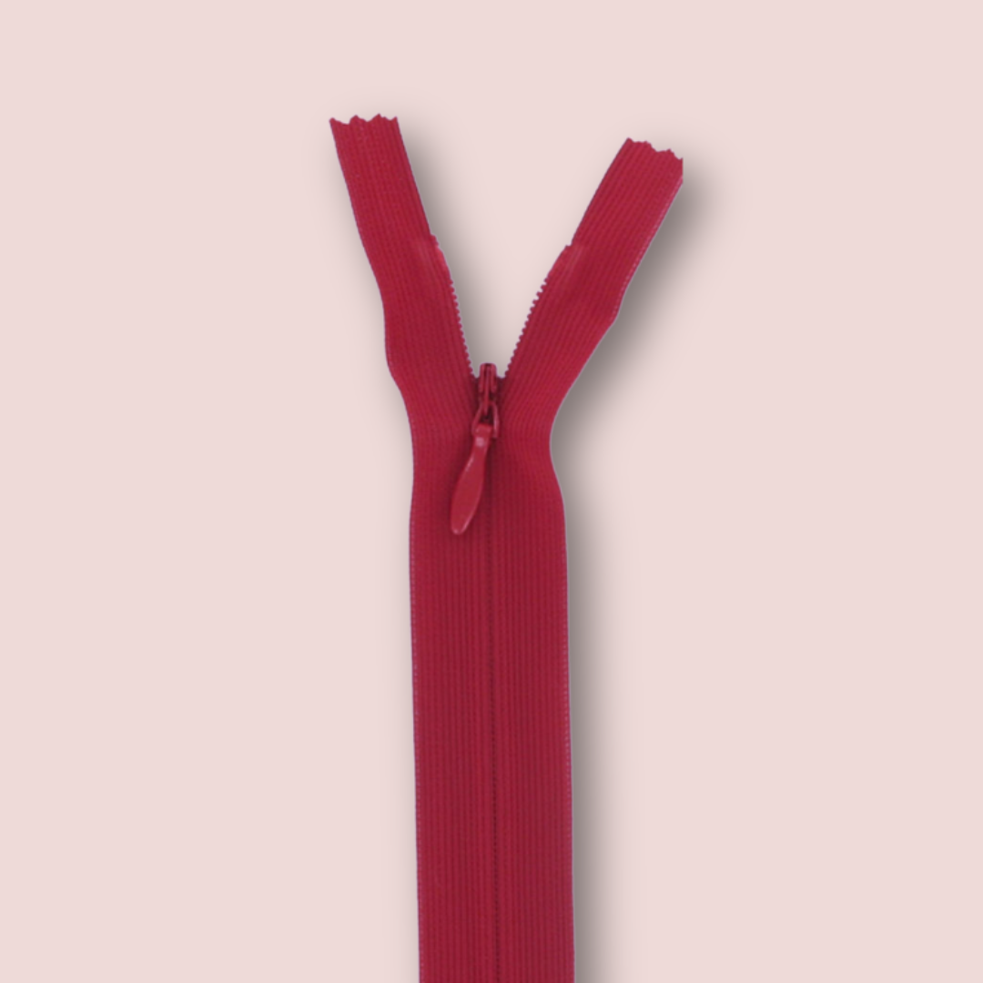 Fermeture éclair invisible - 40 cm - Red Poppy