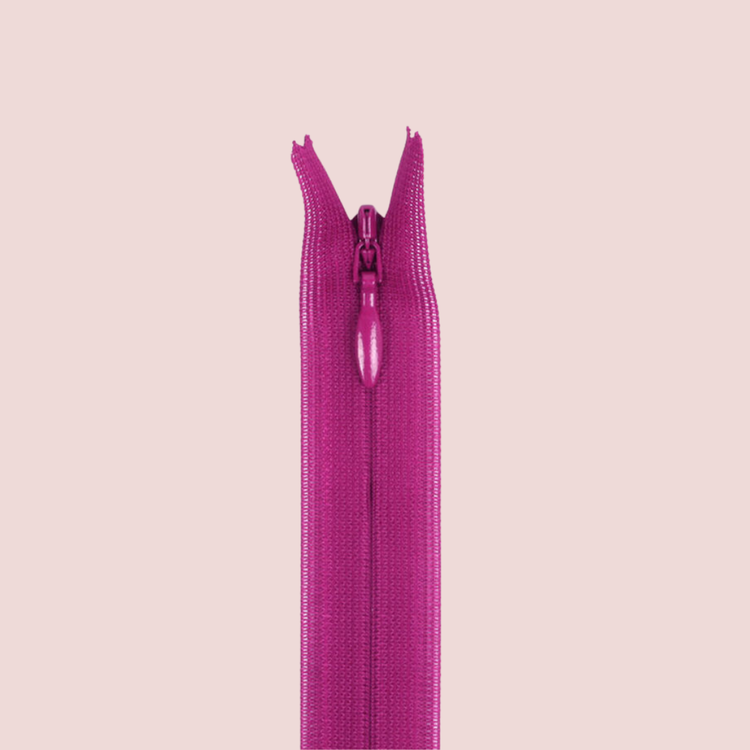 Fermeture éclair invisible - 40 cm - Fuchsia