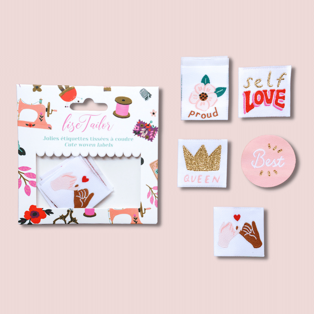 “Self Love” Woven Sew-On Labels (set of 5)