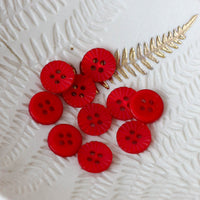 Daisy Button - Red Poppy