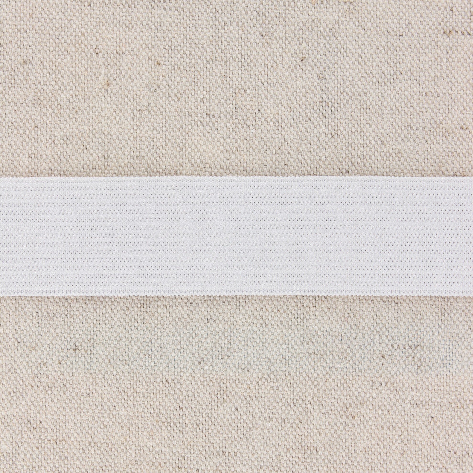 25mm white elastic mesh belt - sold by the meter