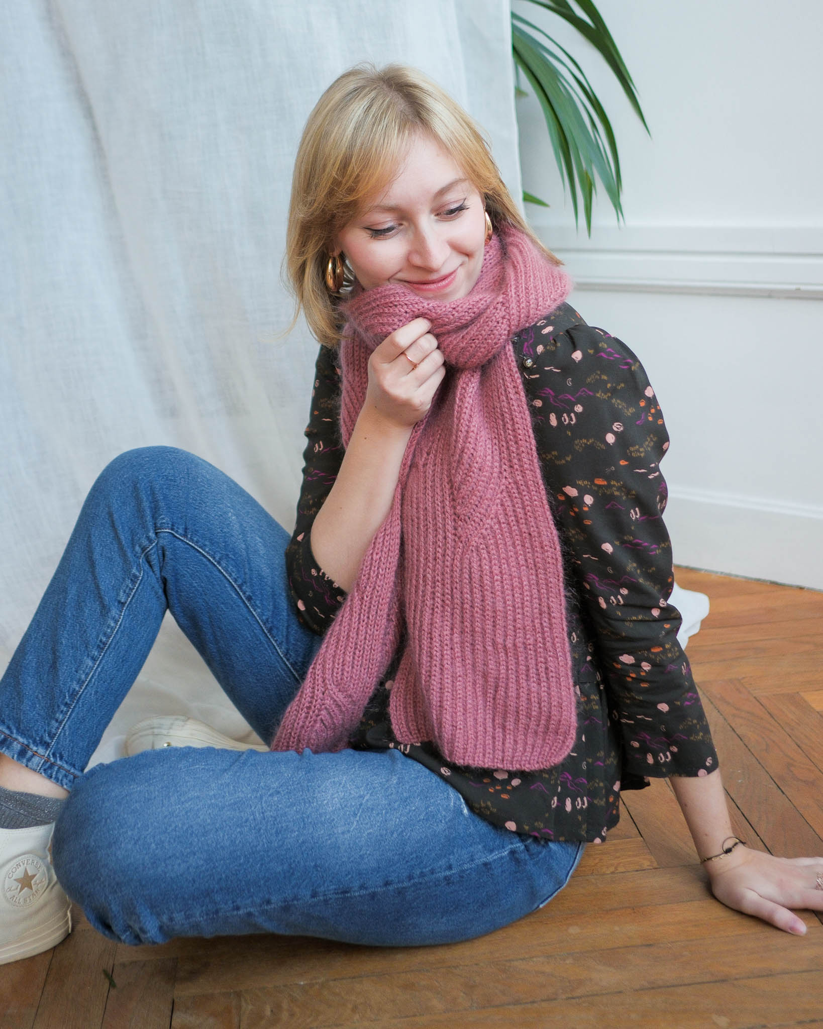 Mohair & soie - Vieux rose