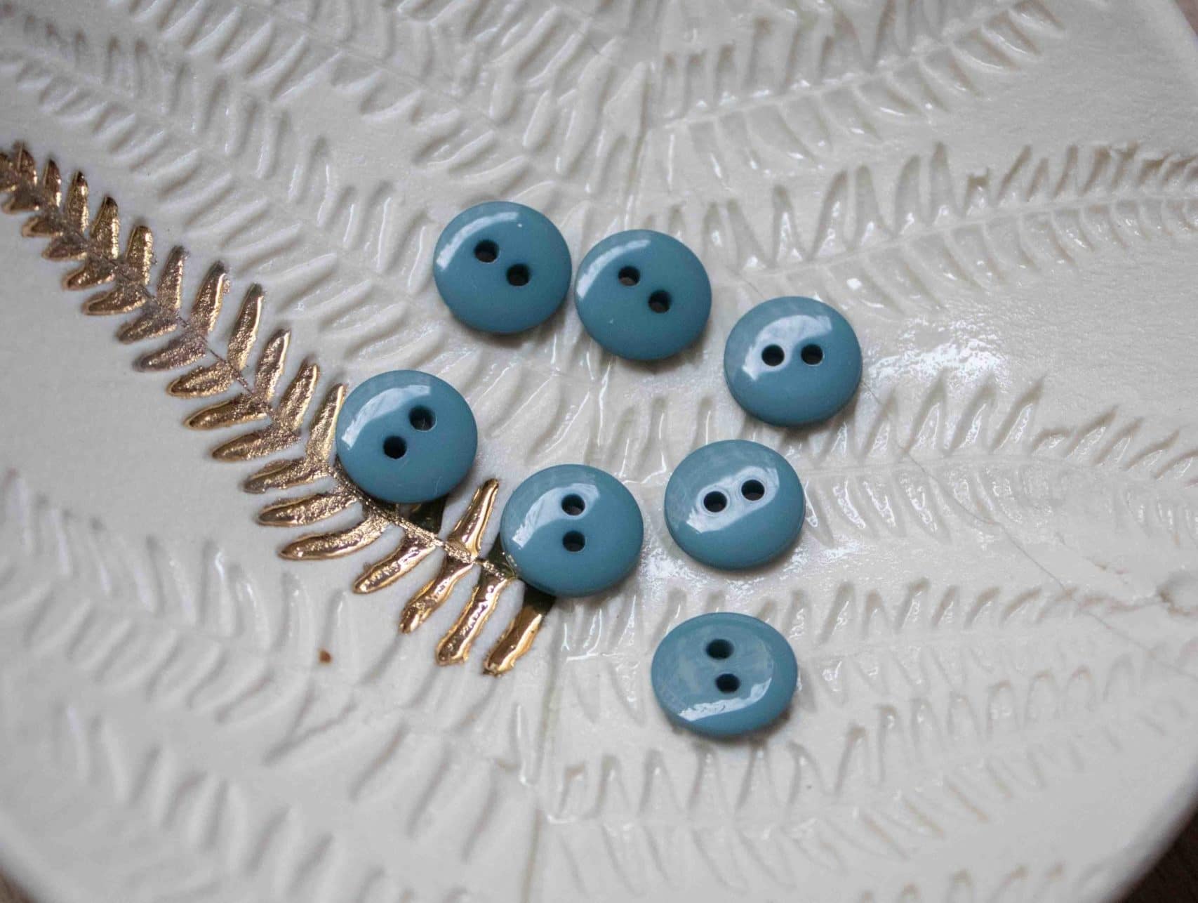 Bouton plat brillant - Orage