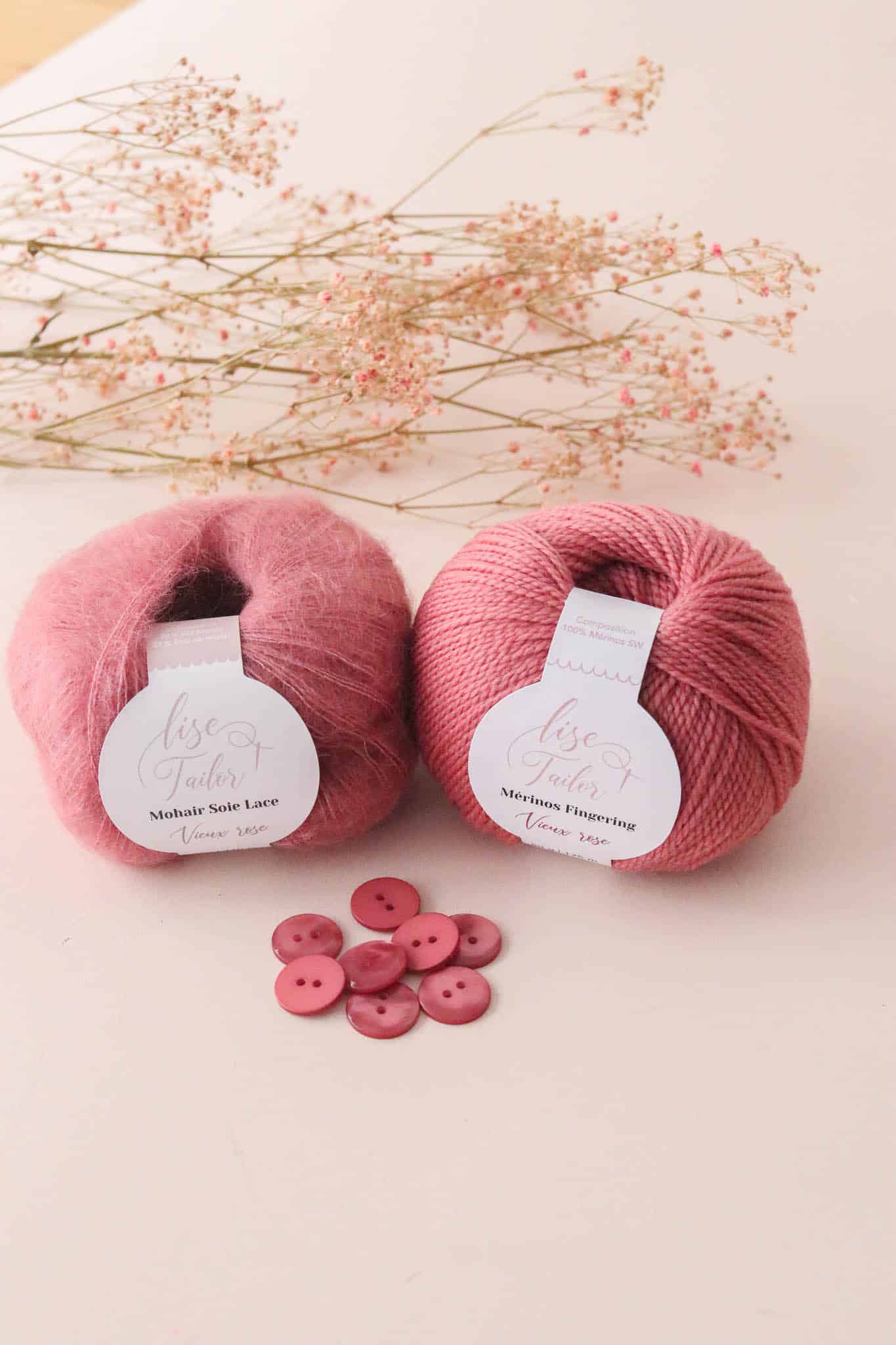 Bouton Sparkle - Vieux Rose