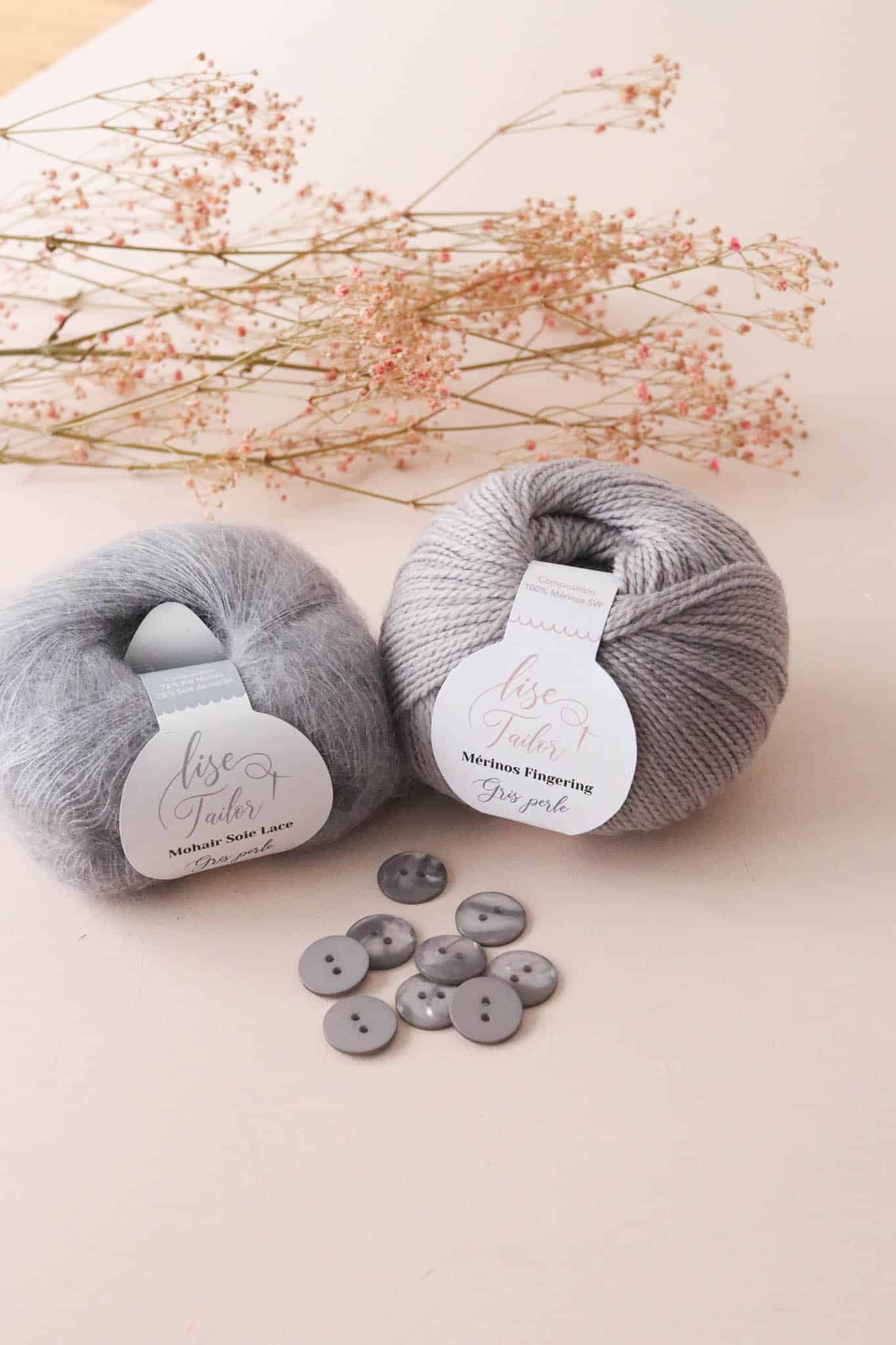 Bouton Sparkle - Gris Perle