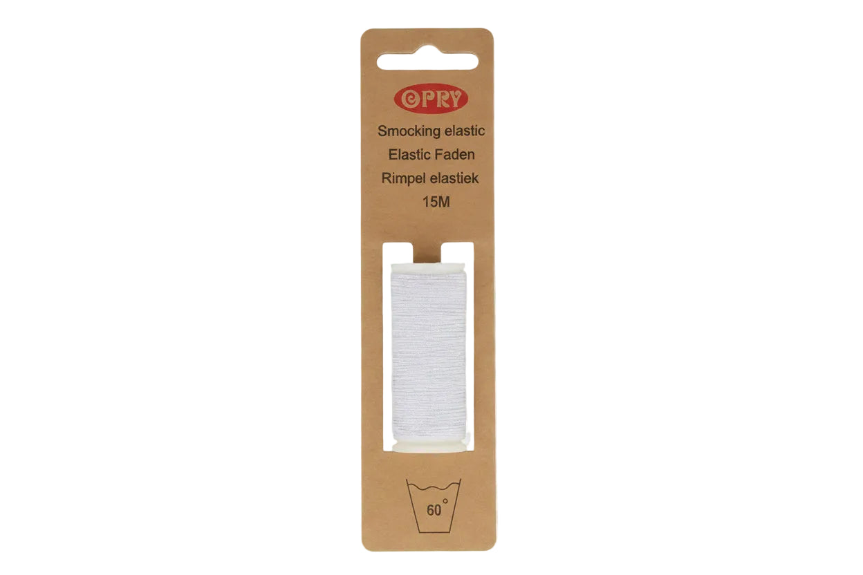 Sewing Thread - Elastic for Gathering - White