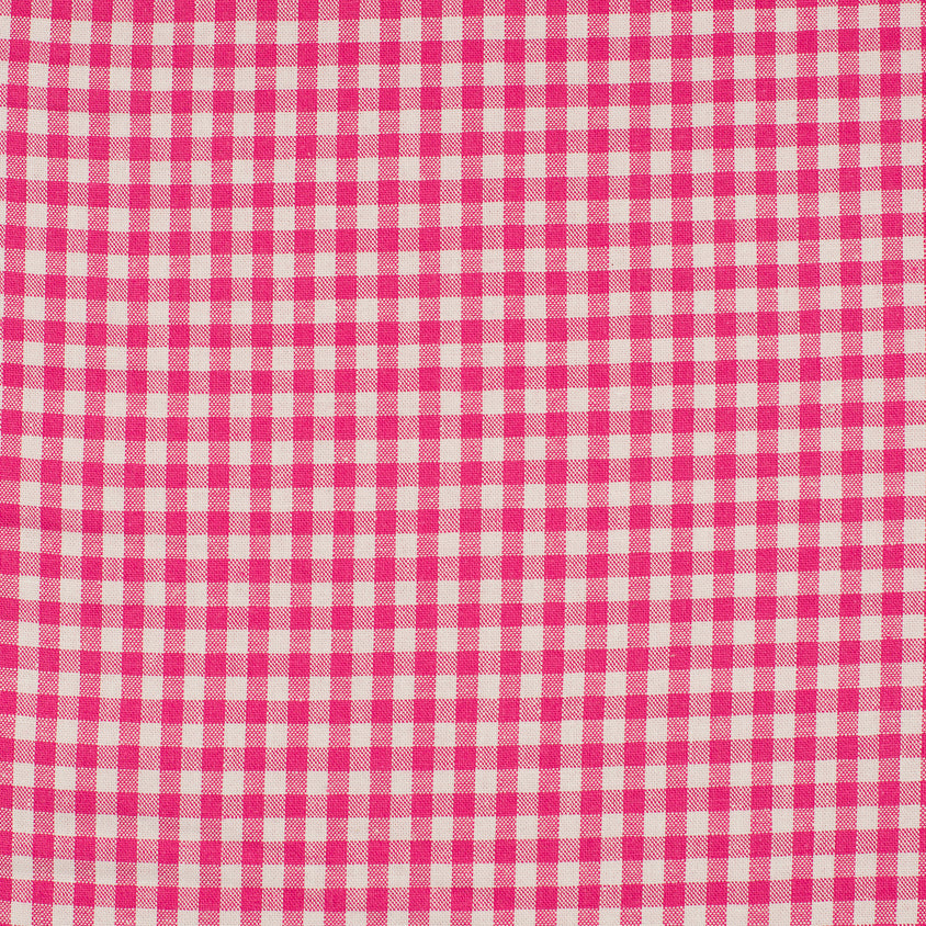 Cotton Poplin - Gingham 5mm - Fuchsia