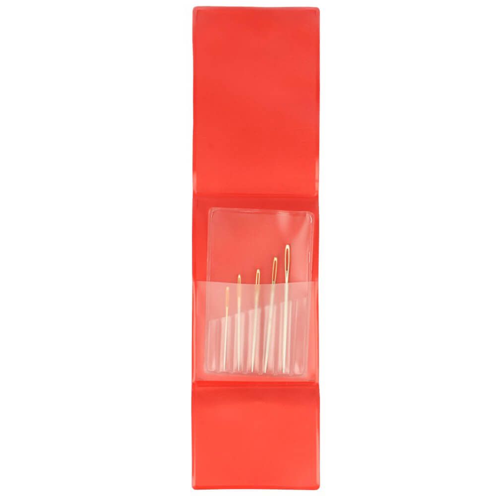 Set aiguilles à laine tulip fines avec étui aimanté - Rouge