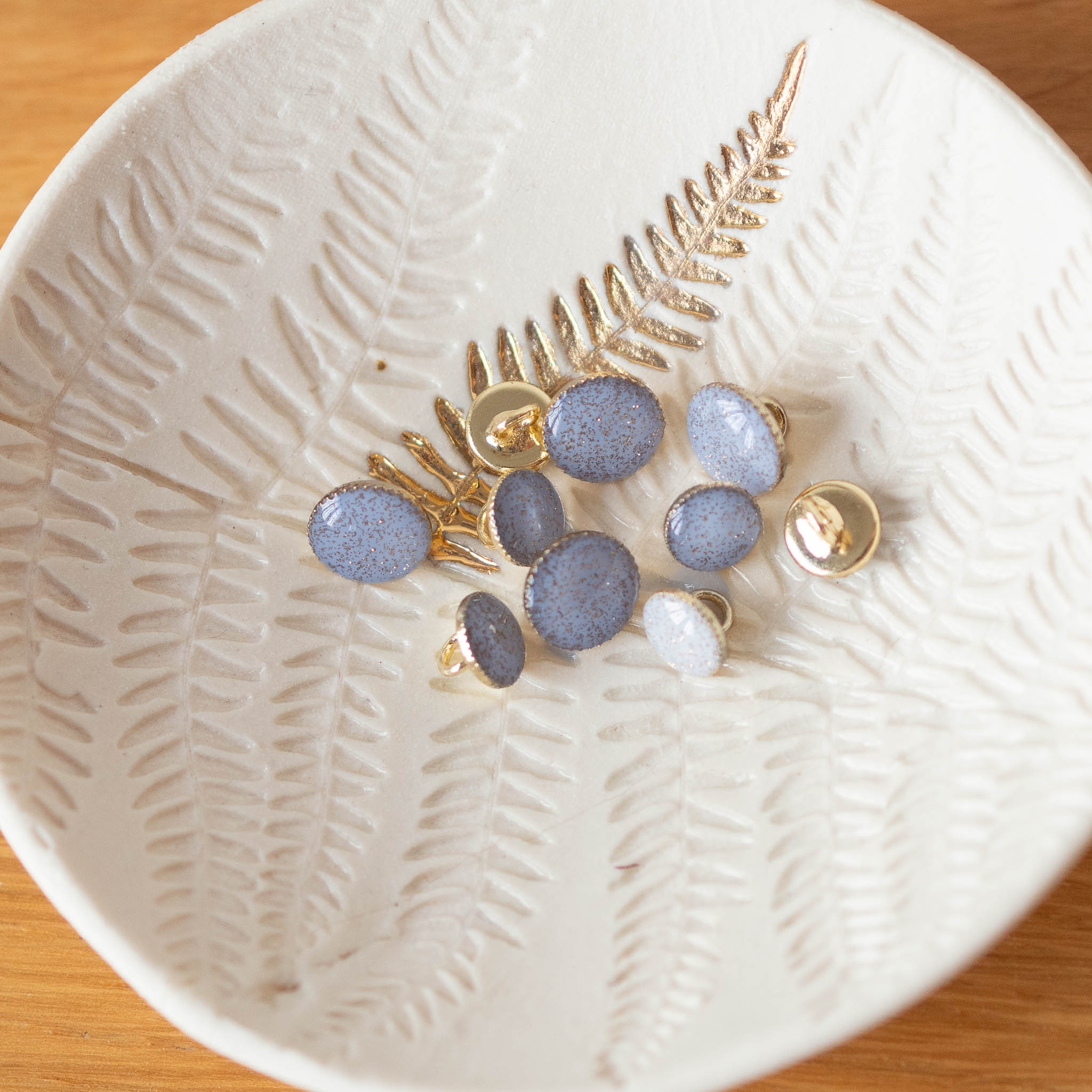 Bouton de bottine pailletté or - Nuage