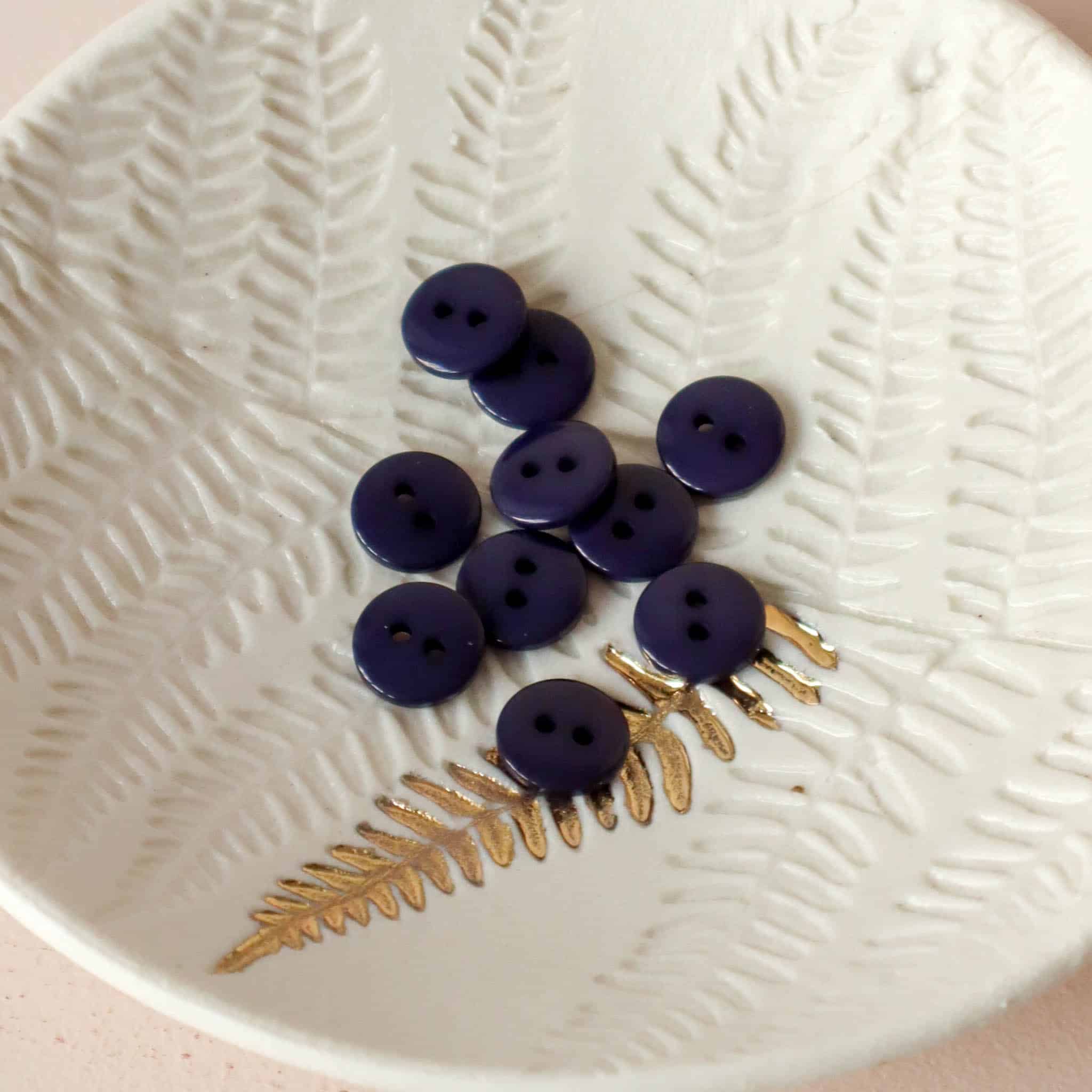 Bouton plat brillant - Encre