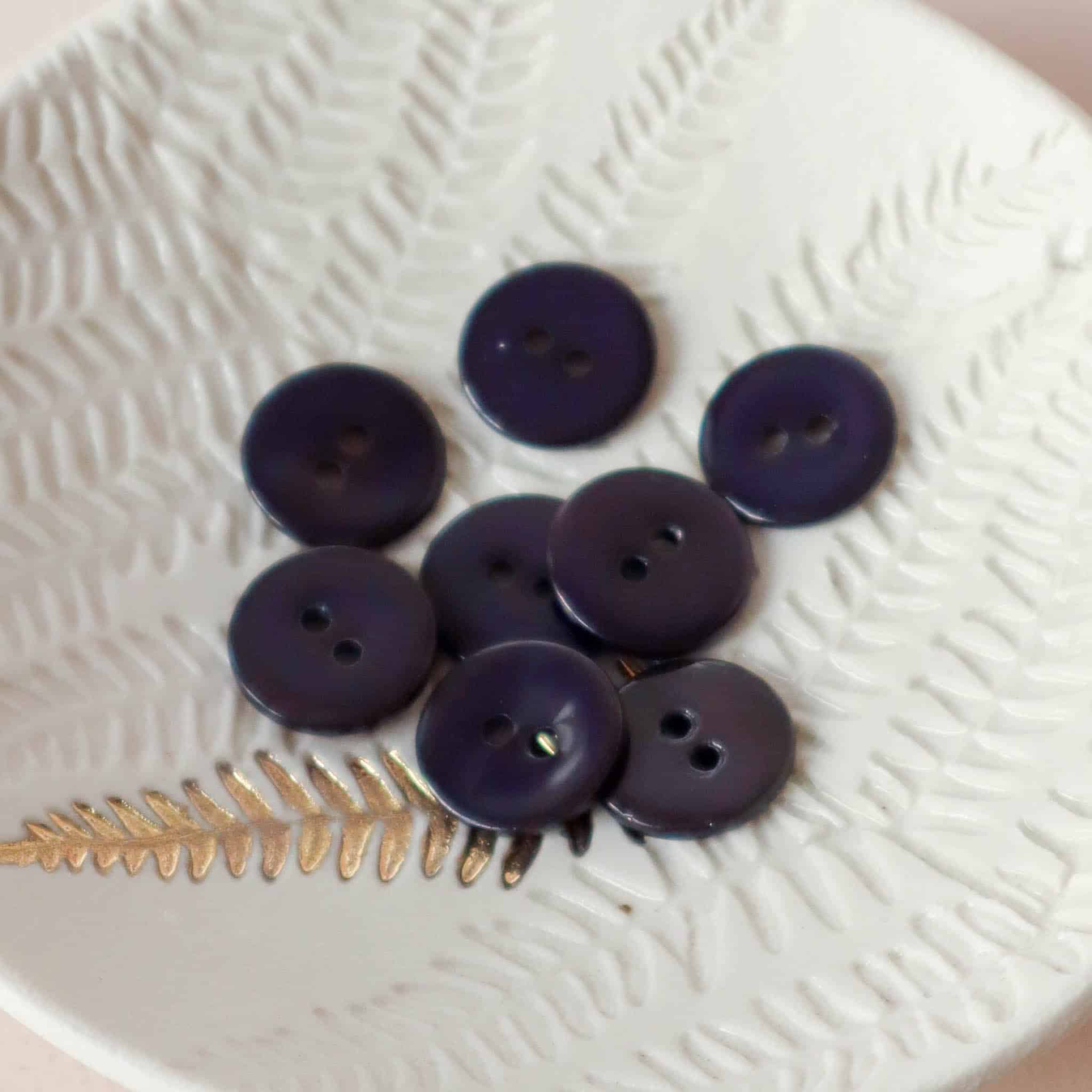 Bouton en nacre plat - Encre