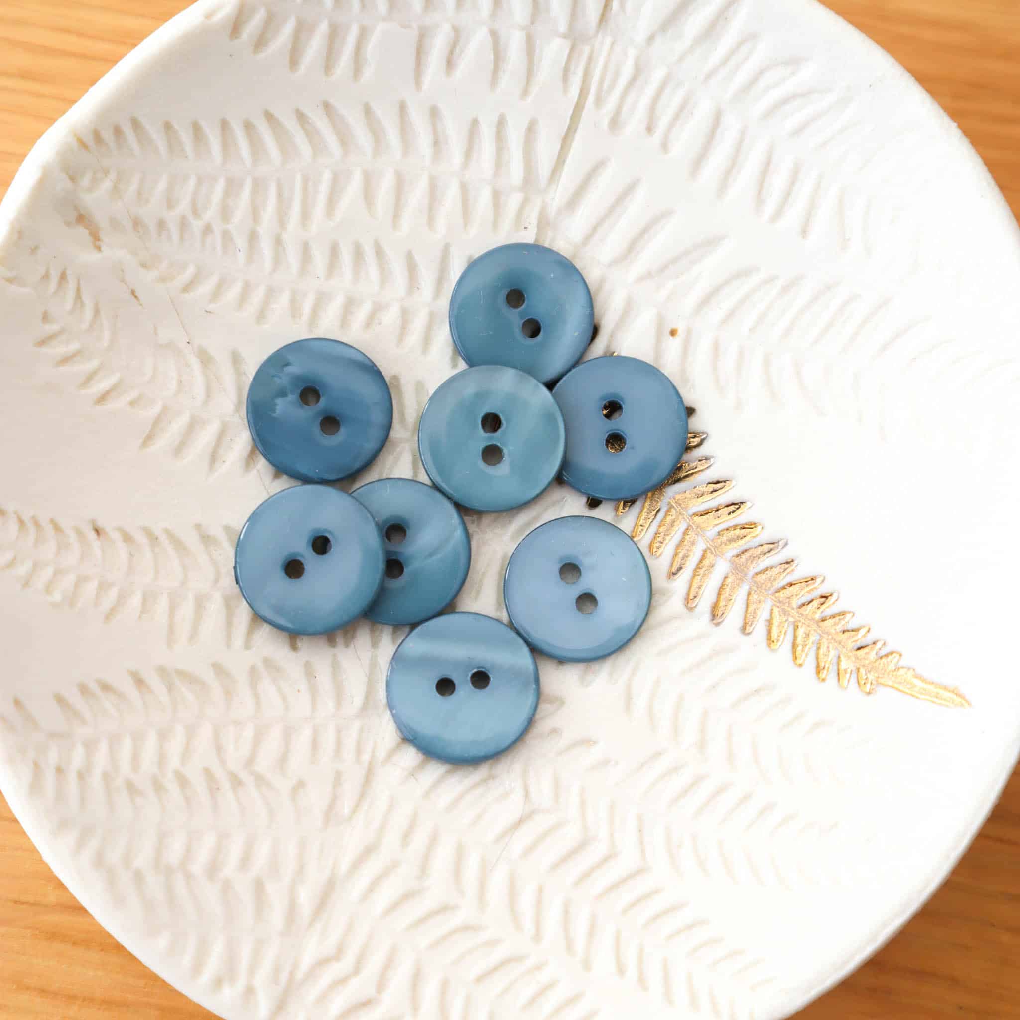 Bouton en nacre plat - Orage