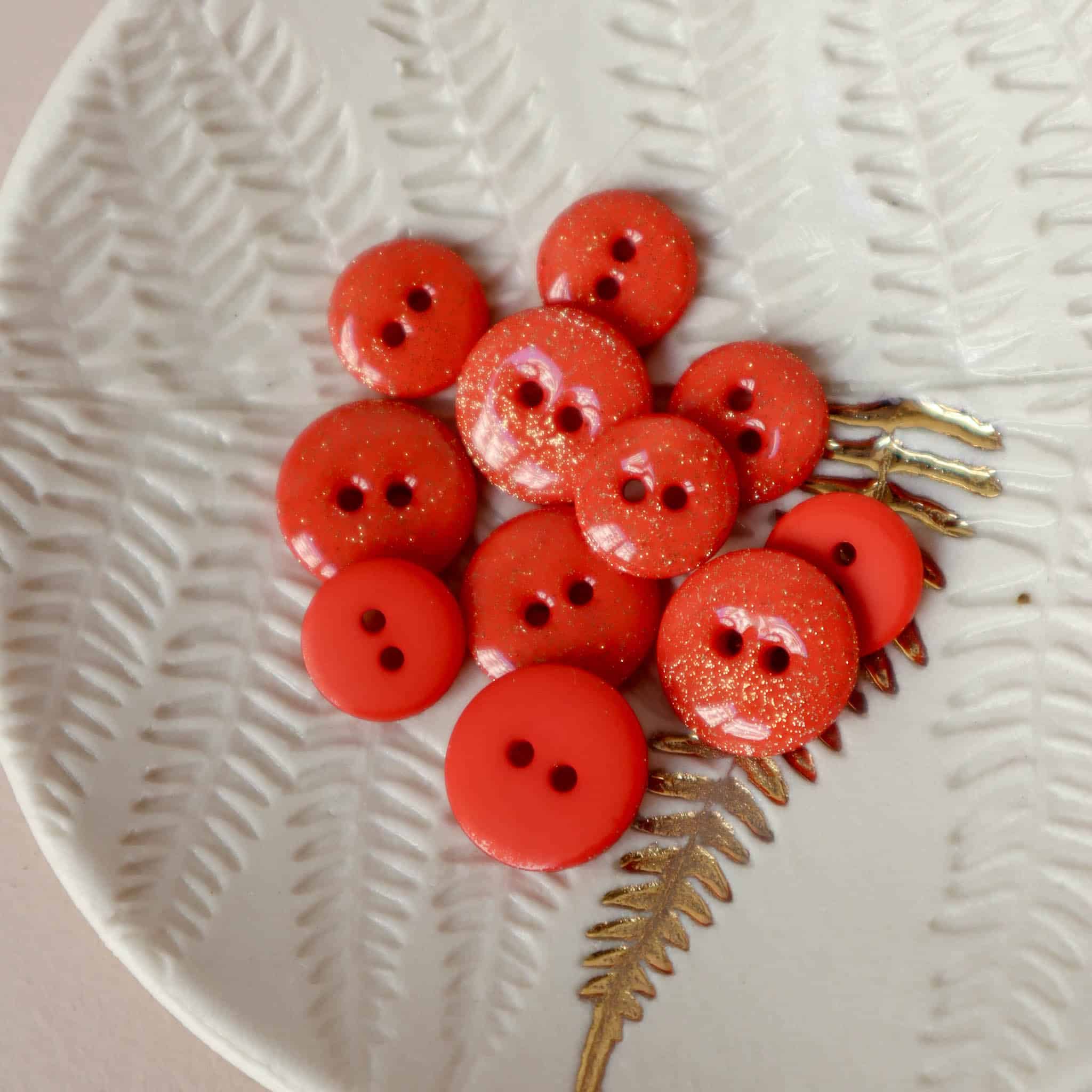 Bouton glitter deux trous - Sunset