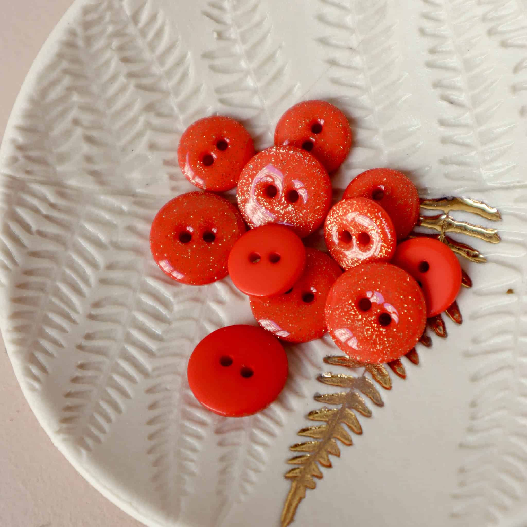 Bouton glitter deux trous - Sunset